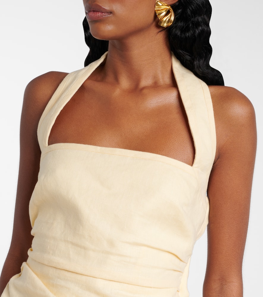 Jerry ruched linen top