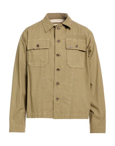 Man Shirt Military green Size L Cotton