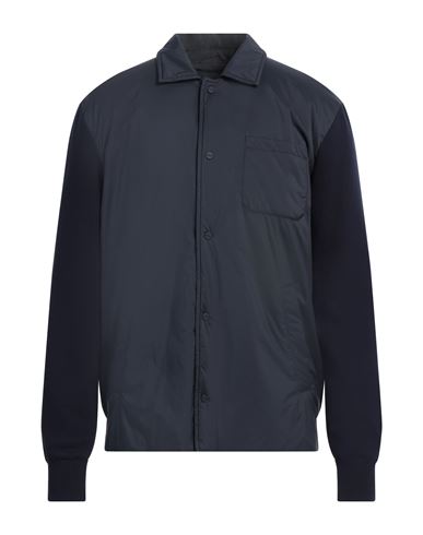 Man Jacket Midnight blue Size 46 Cotton, Polyester, Polyurethane, Polyamide