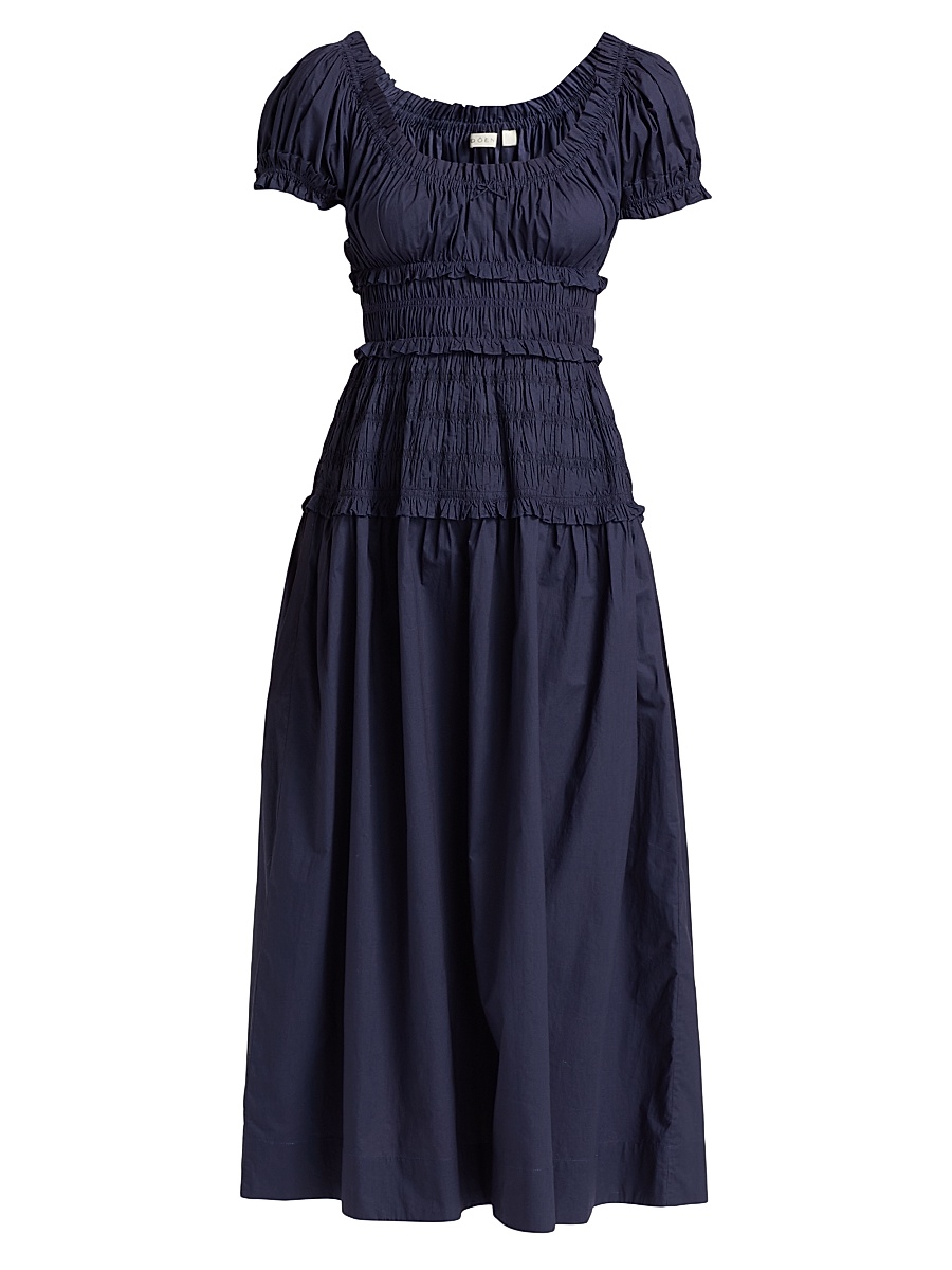Women's Leanne Cotton Scoopneck Midi-Dress - Adriatic