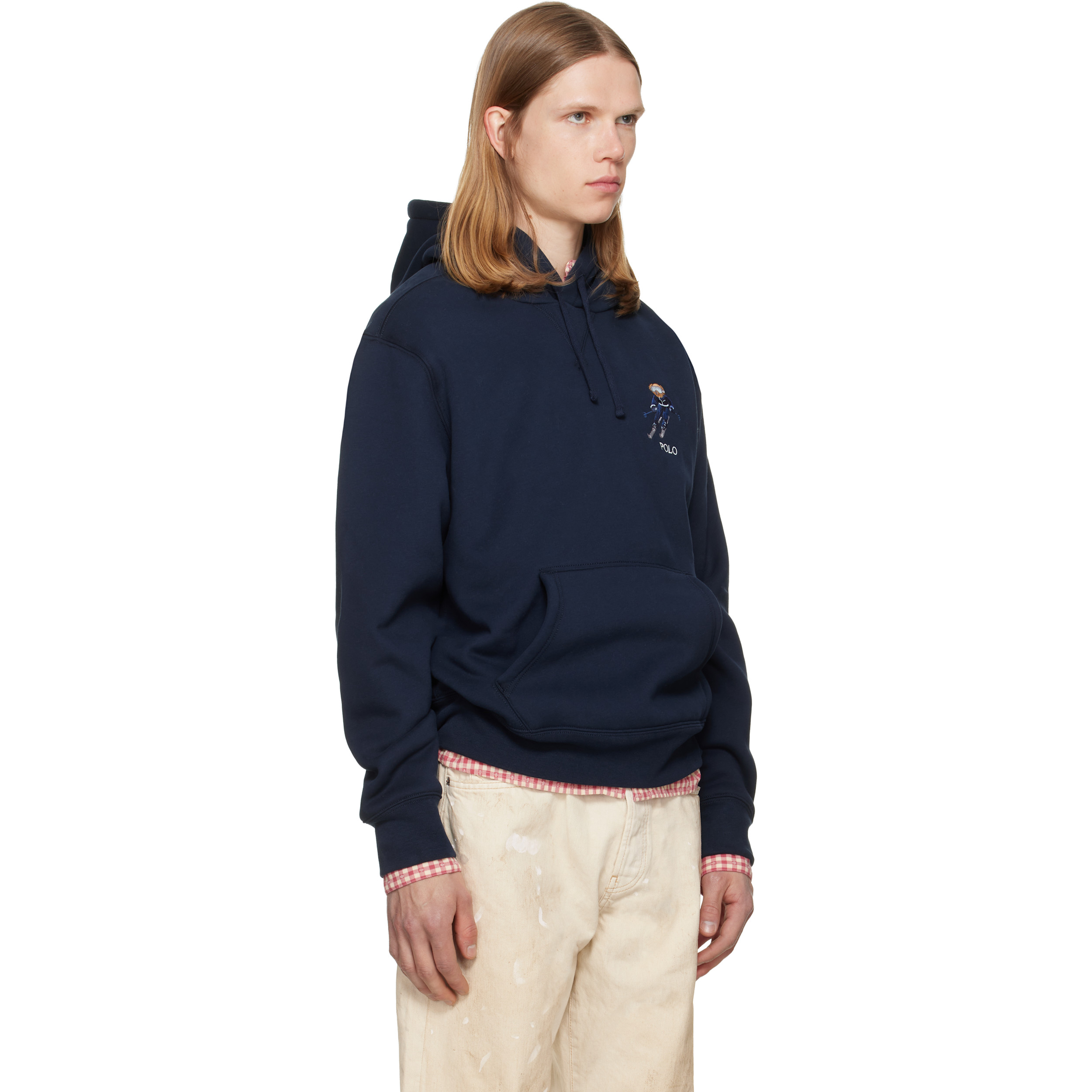 Navy Polo Bear Skiier Hoodie