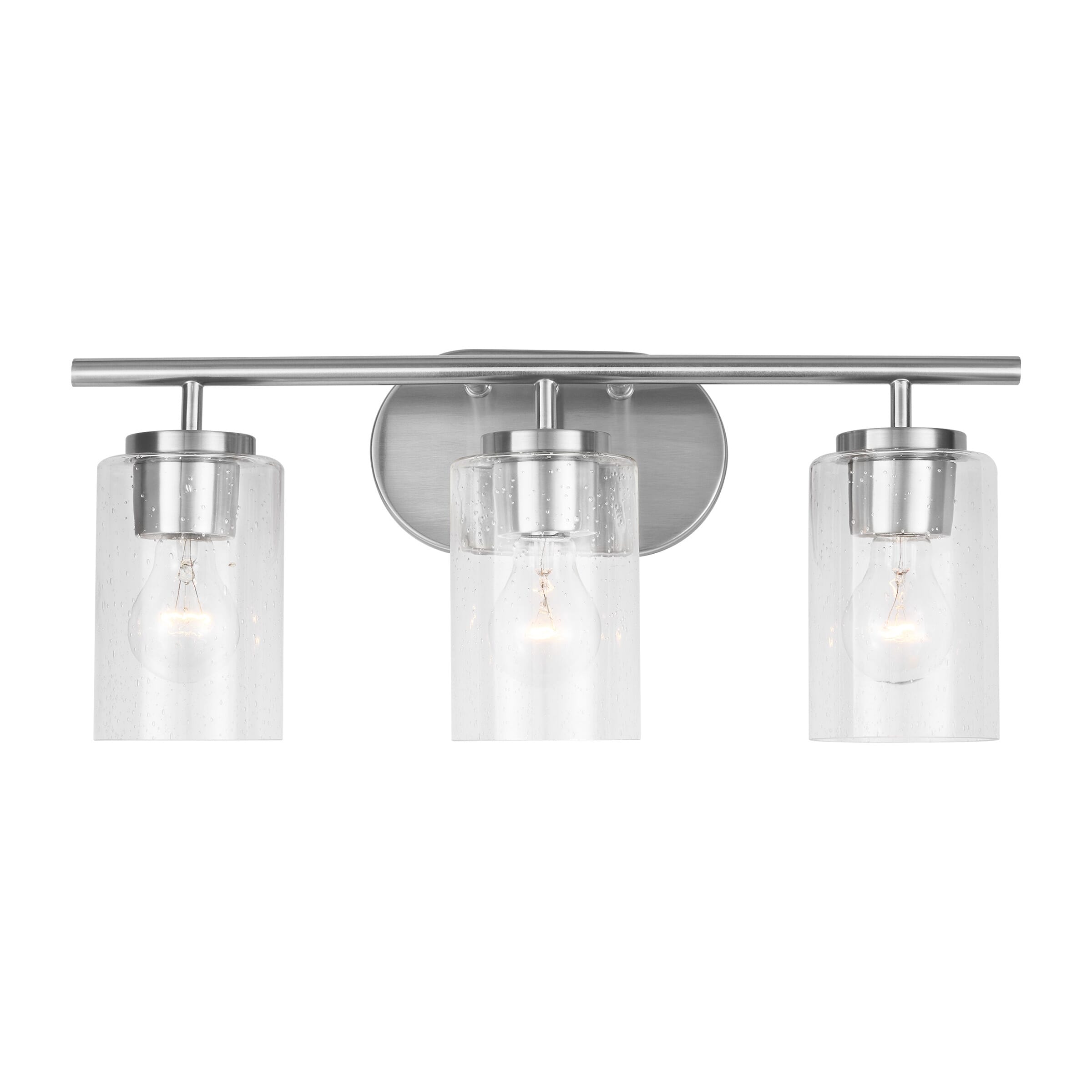 Oslo 3-Light Bathroom Vanity Light in Brushed Nicke