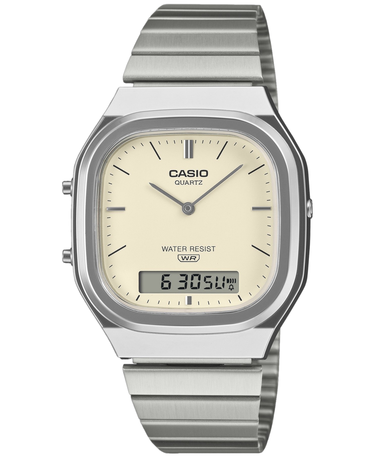 Men's Analog-Digital Stainless Steel Watch 35.8mm - Silver