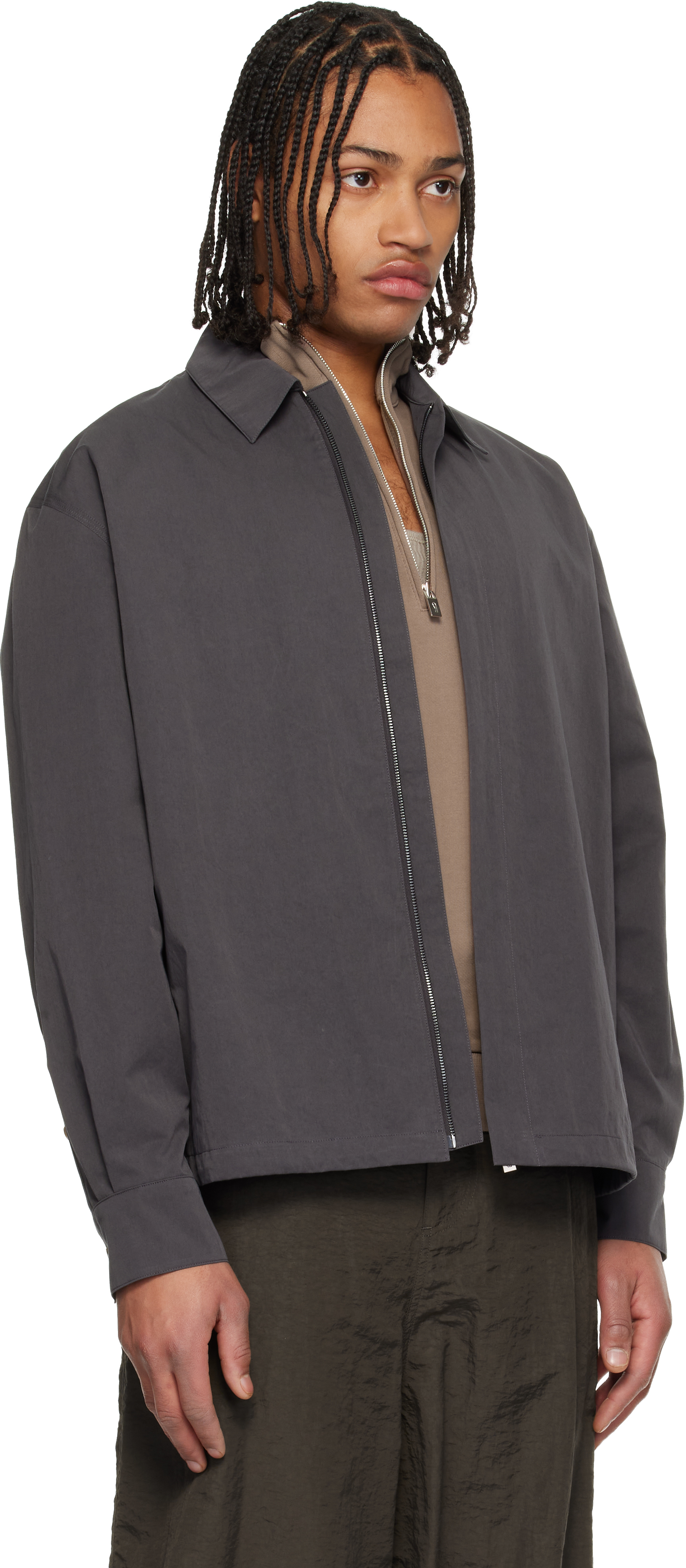 Gray Zip Shirt