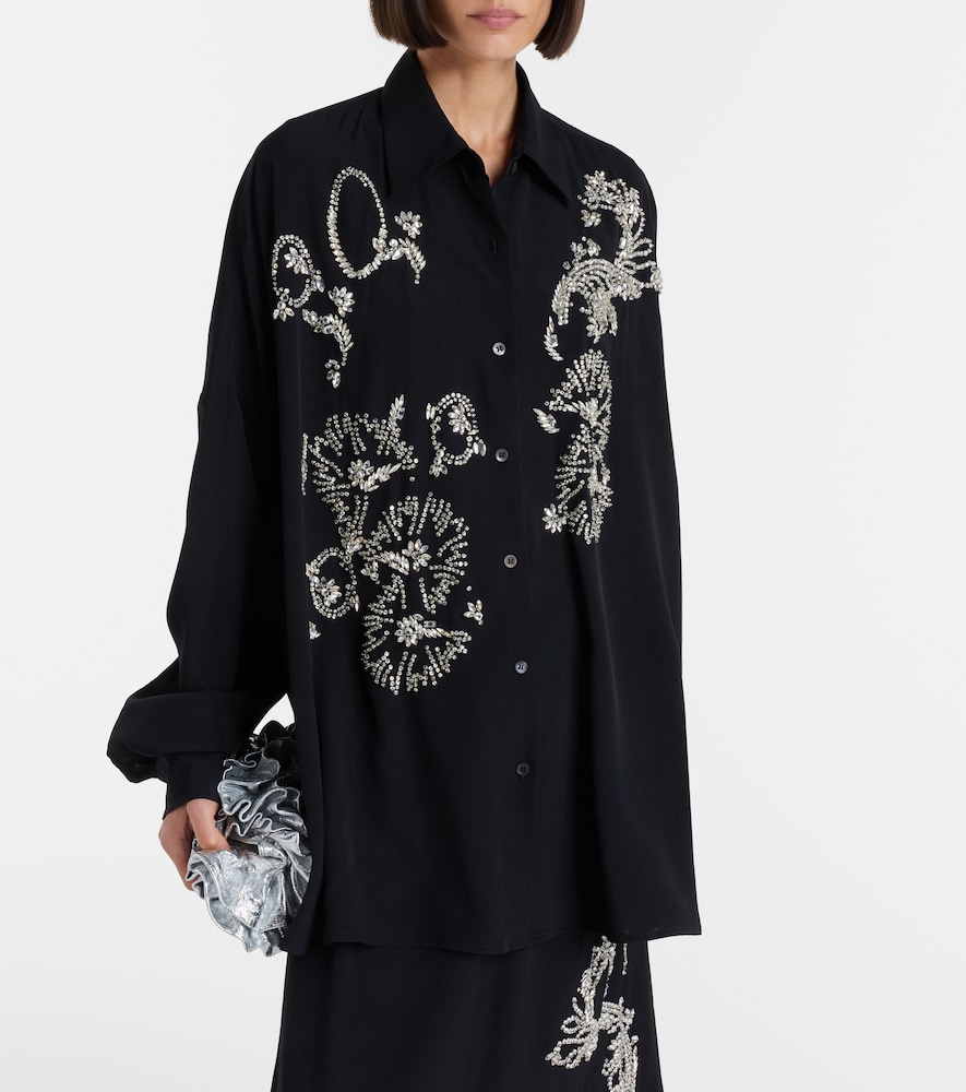 Oversized embellished shirt