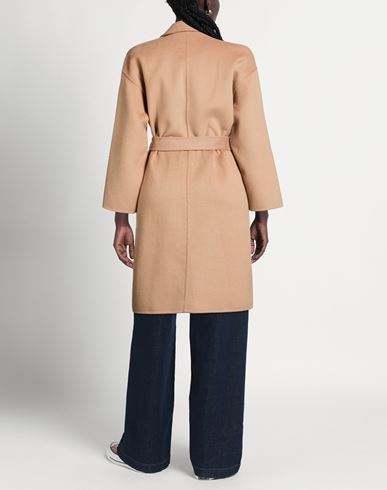 Woman Coat Camel Size L Wool, Polyester