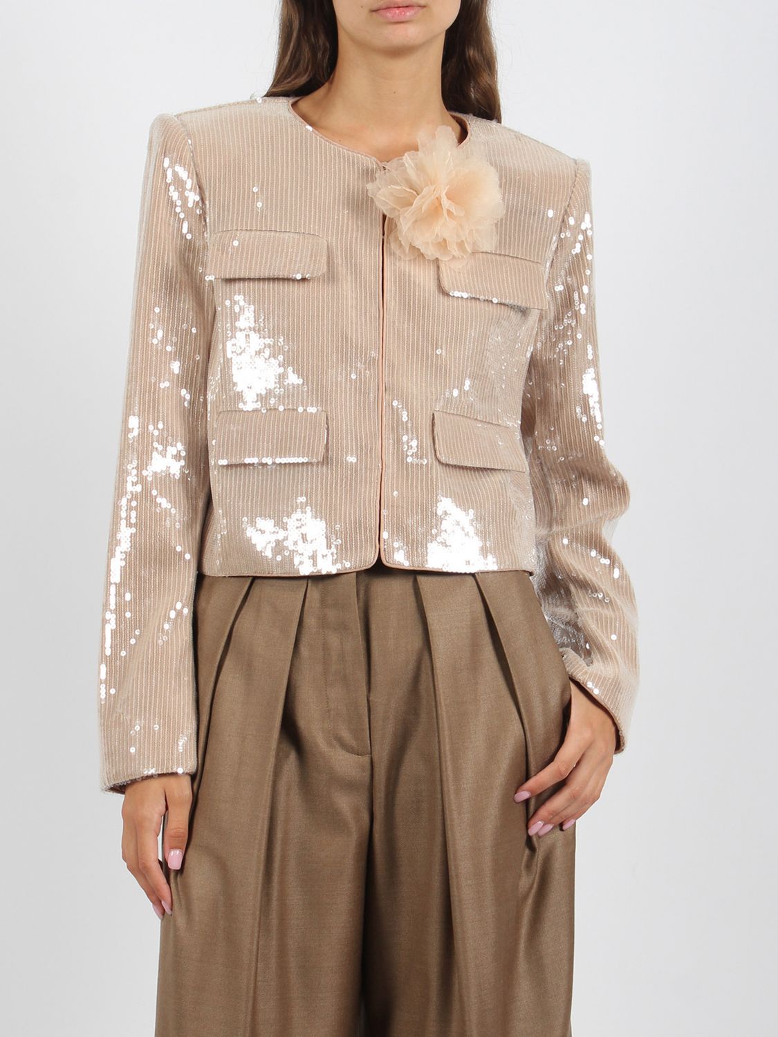 Sequinned jacket - Neutrals