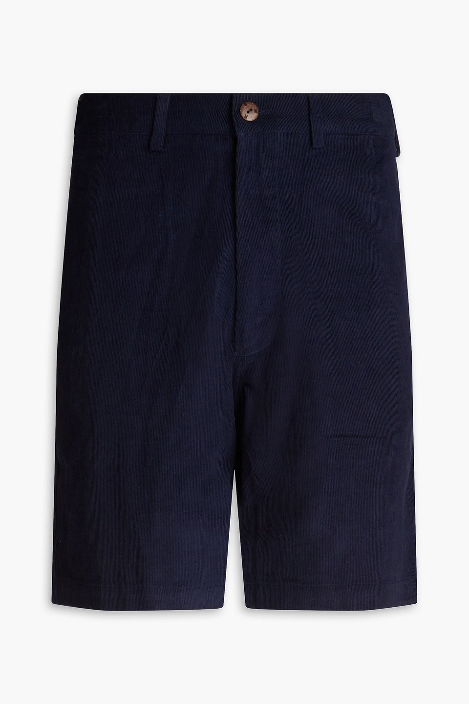Cotton-corduroy shorts - Blue - S