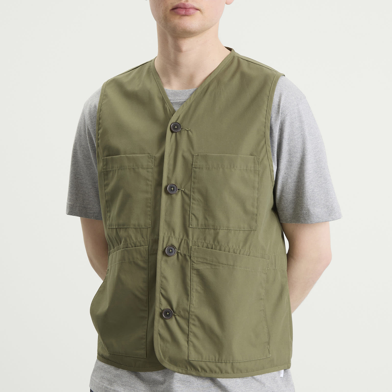 Men's Recycled Poly Tech City Waistcoat Olive