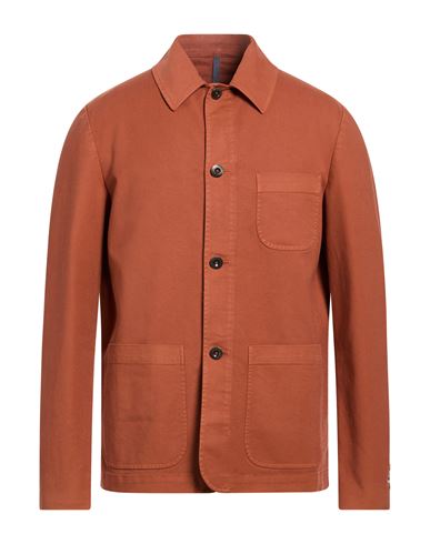 Man Jacket Rust Size 36 Cotton, Elastane