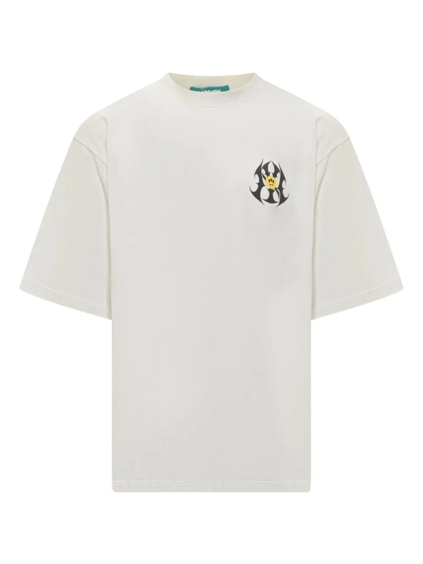 Off White Crewneck Printed T-Shirt