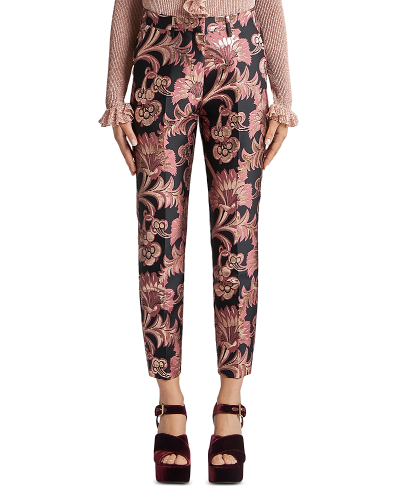 Jacquard trousers - Black