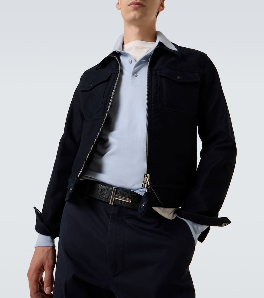 Cashmere and silk polo sweater