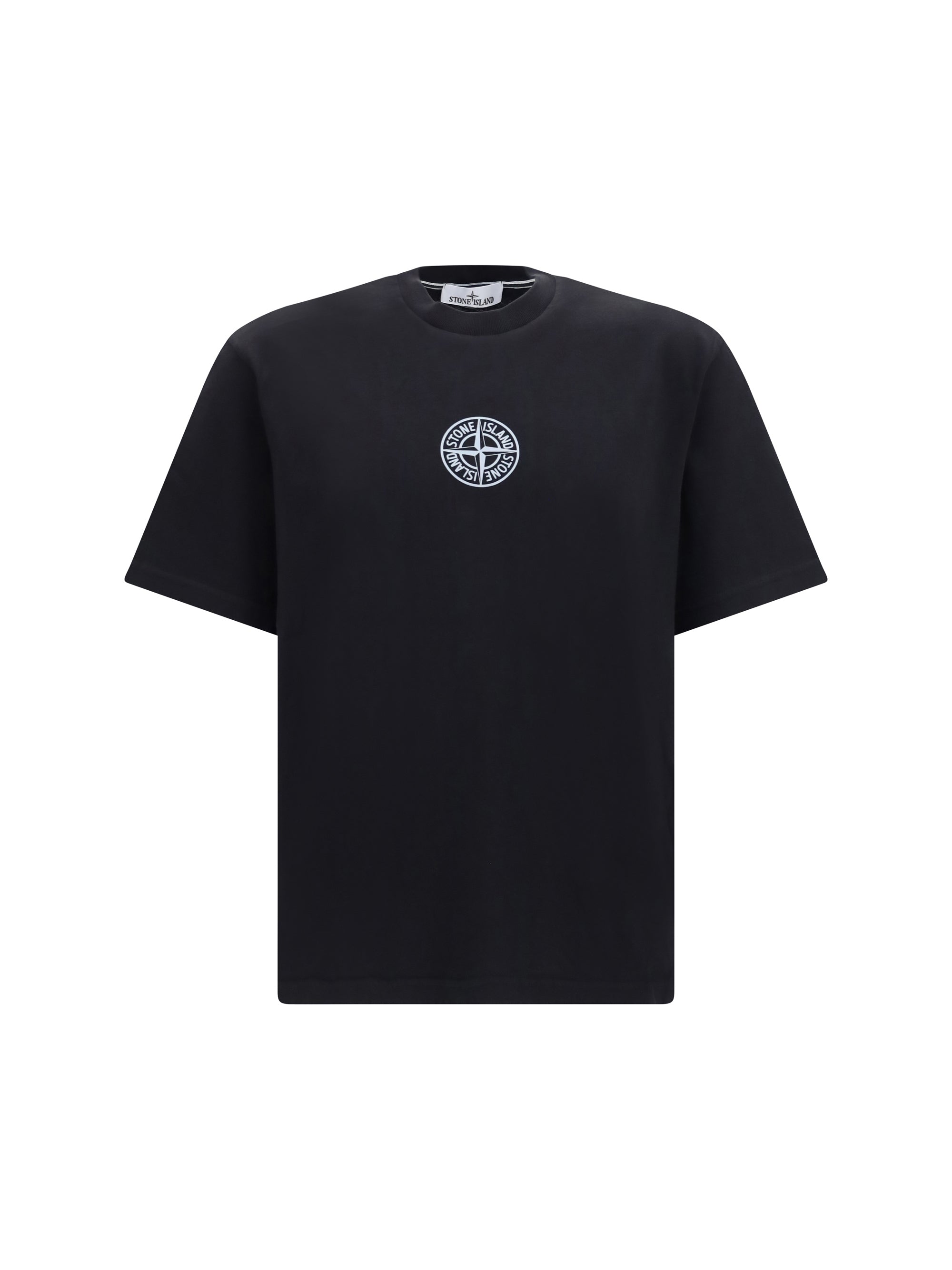 Logo-Embroidered Compass T-Shirt — Black