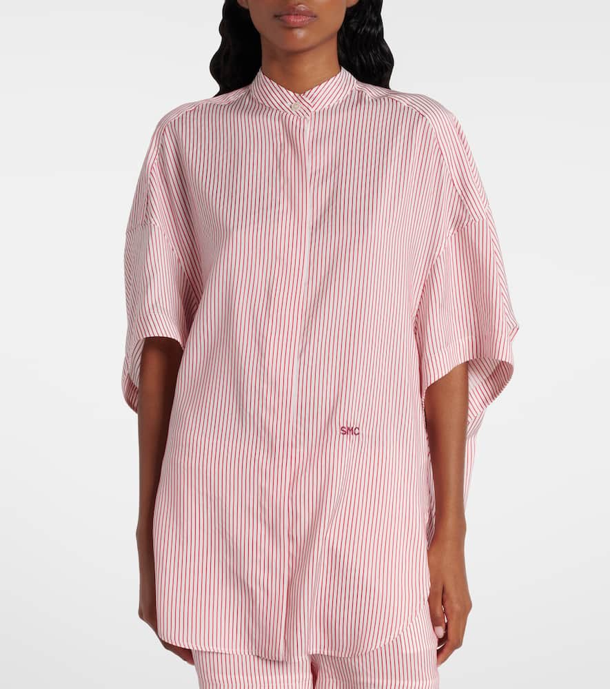 Pinstriped silk shirt
