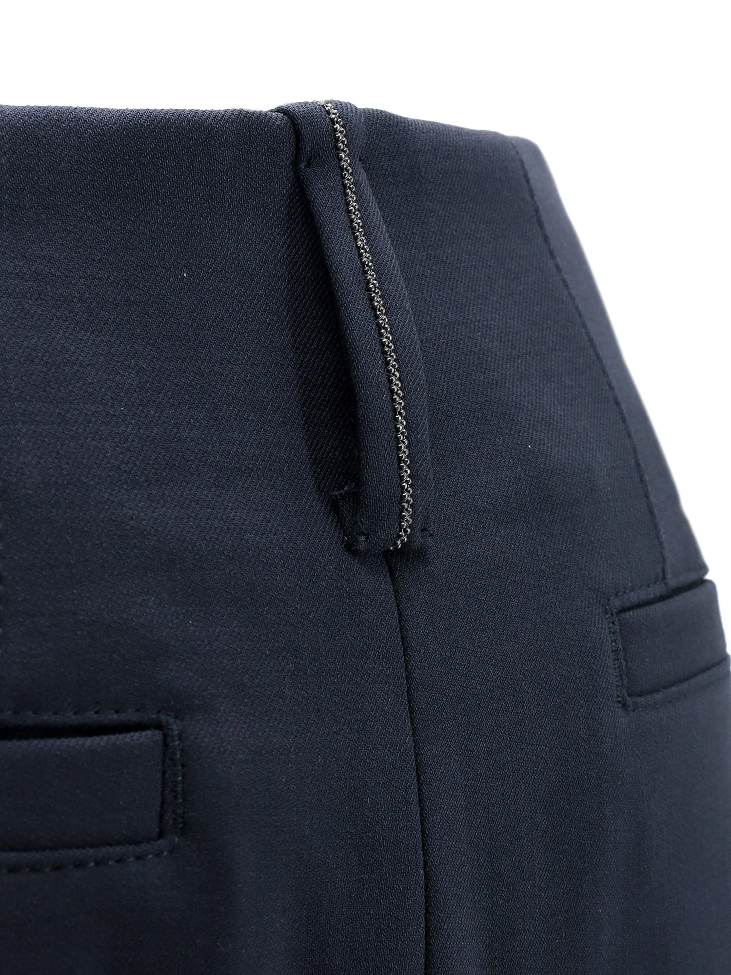 High-waist pleated trousers - Blue