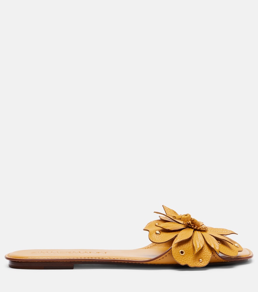 Brightside floral-appliqué leather sandals