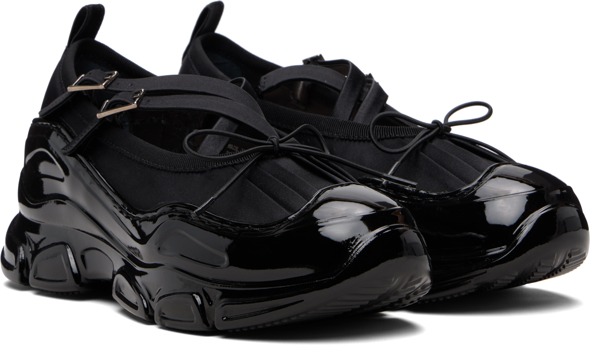 Black Beaded Tracker Ballerina Sneakers