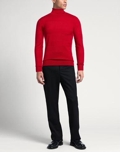 Man Turtleneck Red Size M Viscose, Nylon