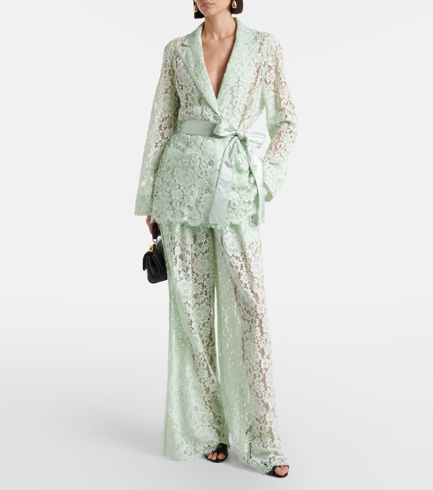 Lace wide-leg pants