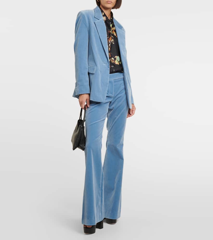 Elegance Softness velvet flared pants