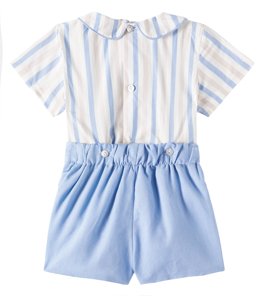 Baby Fantino linen and cotton playsuit