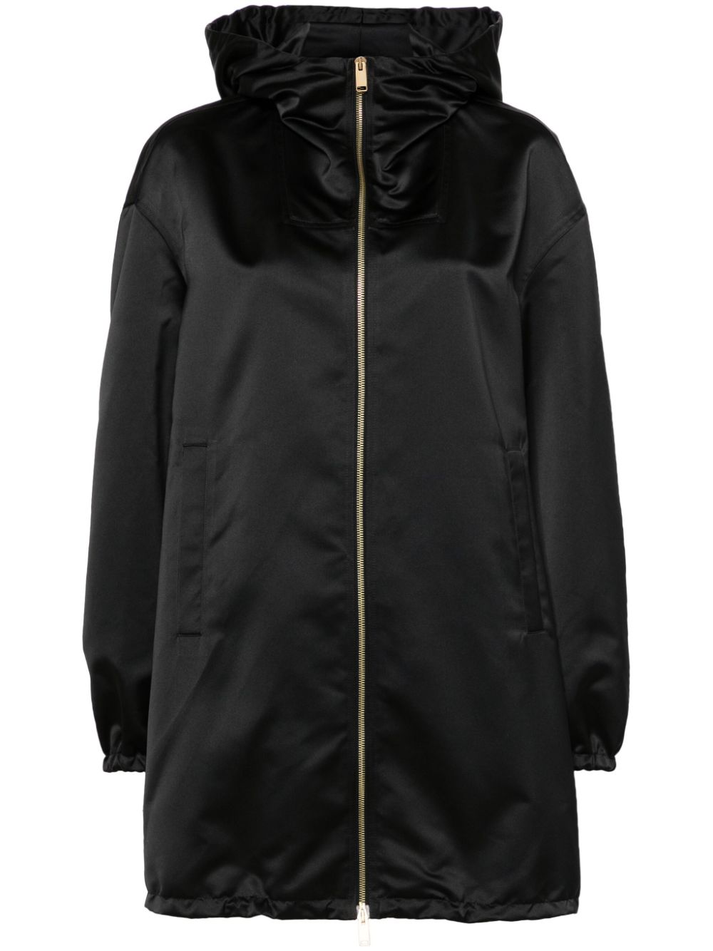 Drawstring coat - Black