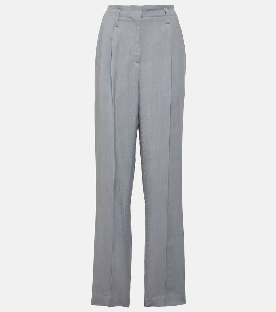 Mid-rise straight pants