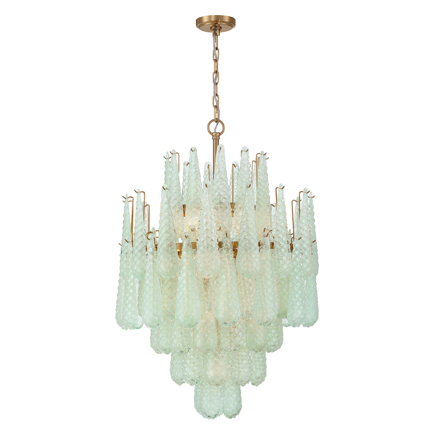 Aged Brass Chandelier from the Ollie Collection