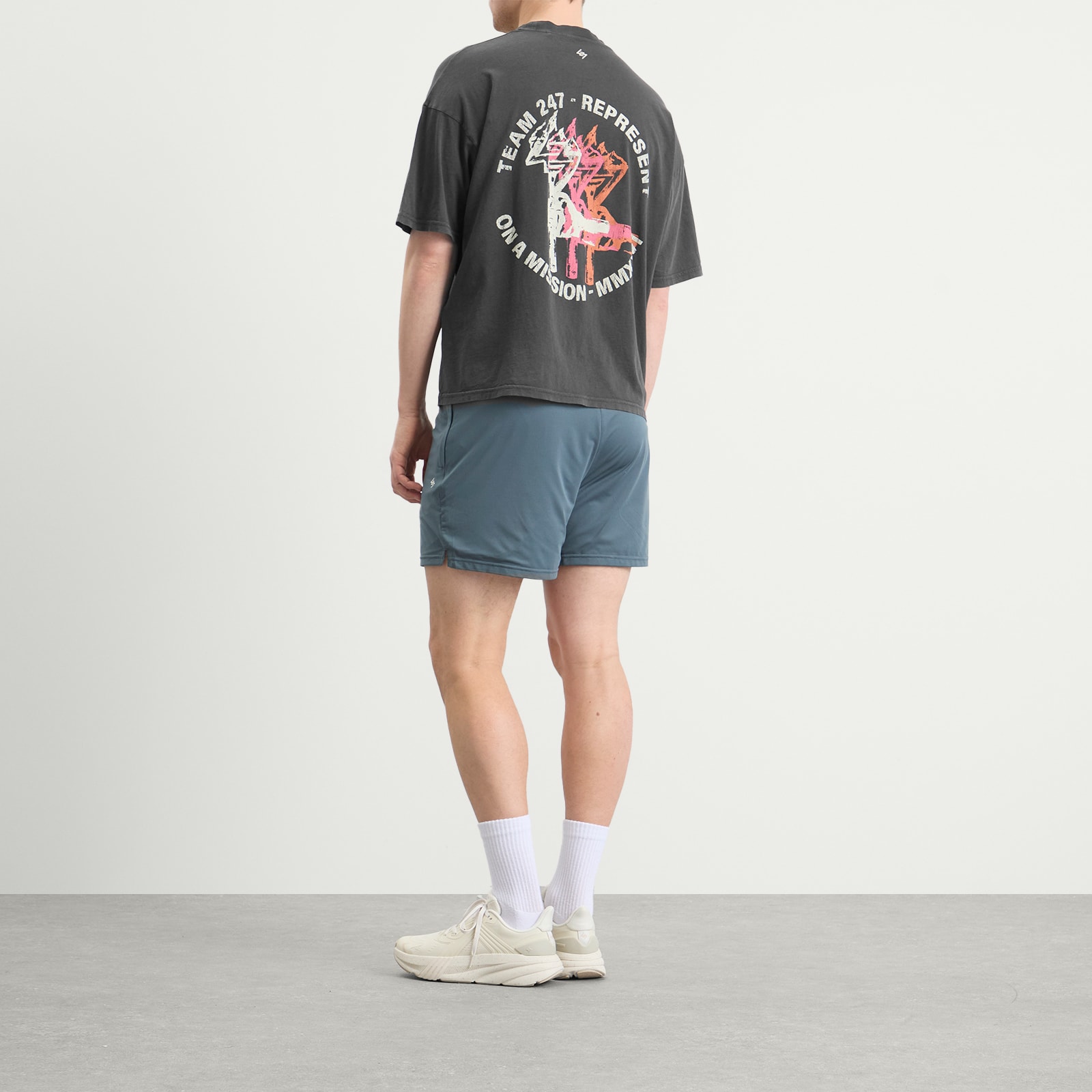Men's Torch Crop T-Shirt Washed Black