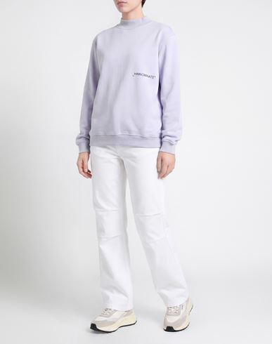 Woman Sweatshirt Lilac Size M Cotton