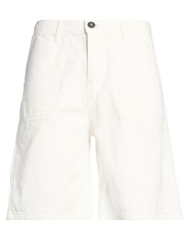 Man Shorts & Bermuda Shorts Cream Size 28 Cotton