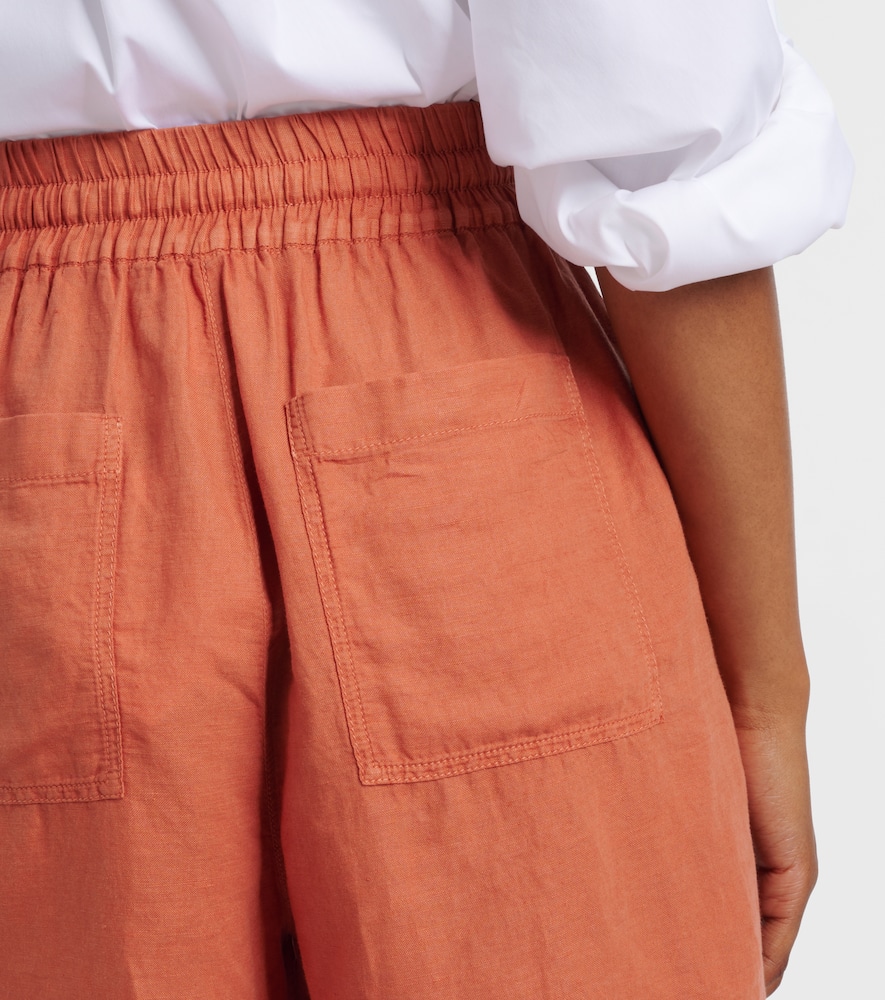 Linen and cotton Bermuda shorts