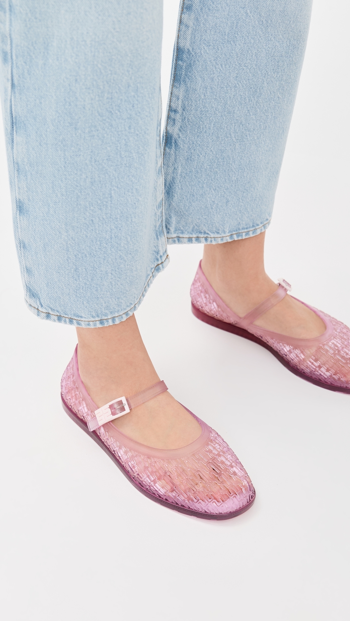 Melissa Melissa Harper Flats Clear Pink
