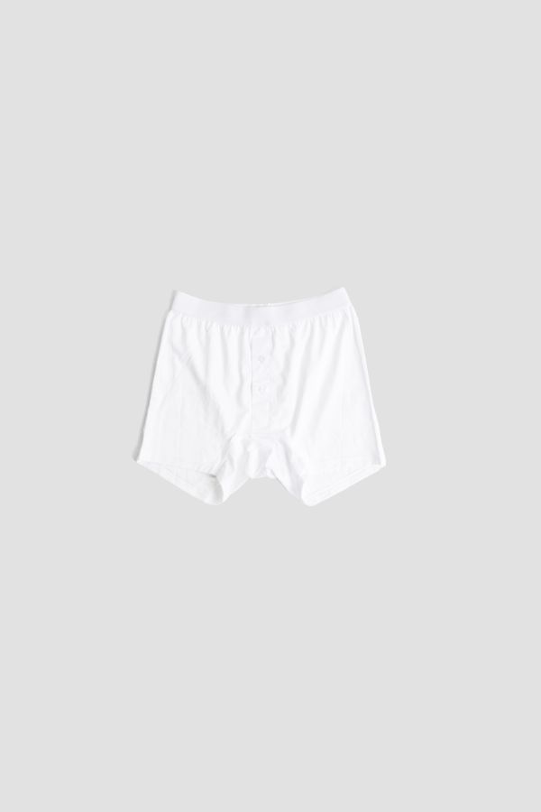 Cotton Jersey Boxer Briefs — White