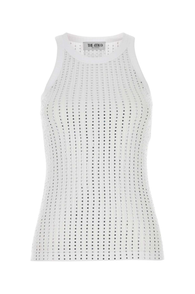 Embellished Cotton Tank Top