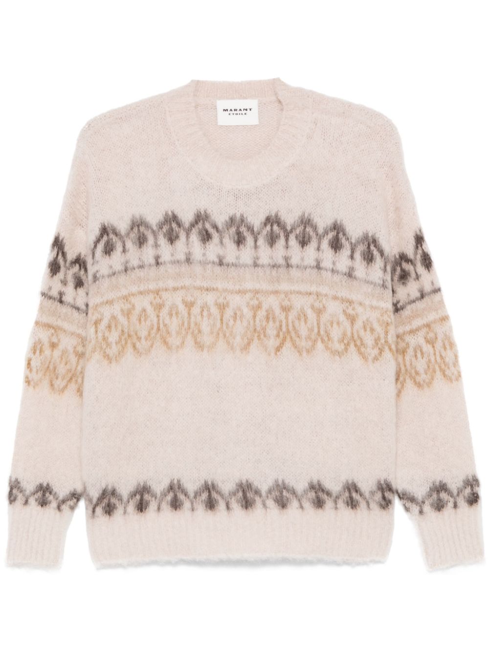 Patterned-jacquard jumper - Neutrals