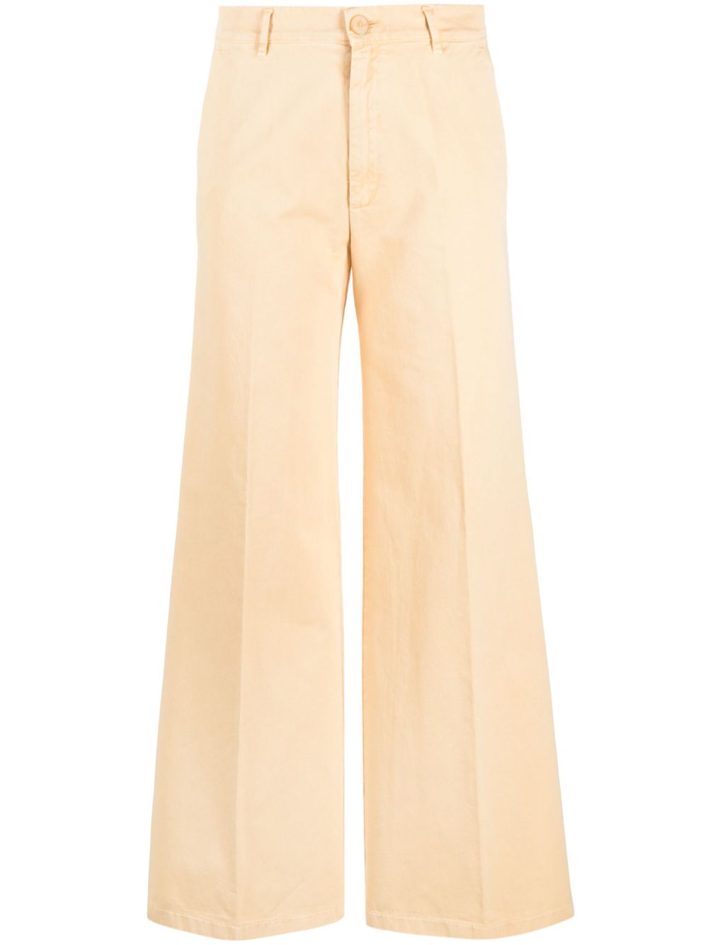 High-waist wide-leg trousers - Yellow
