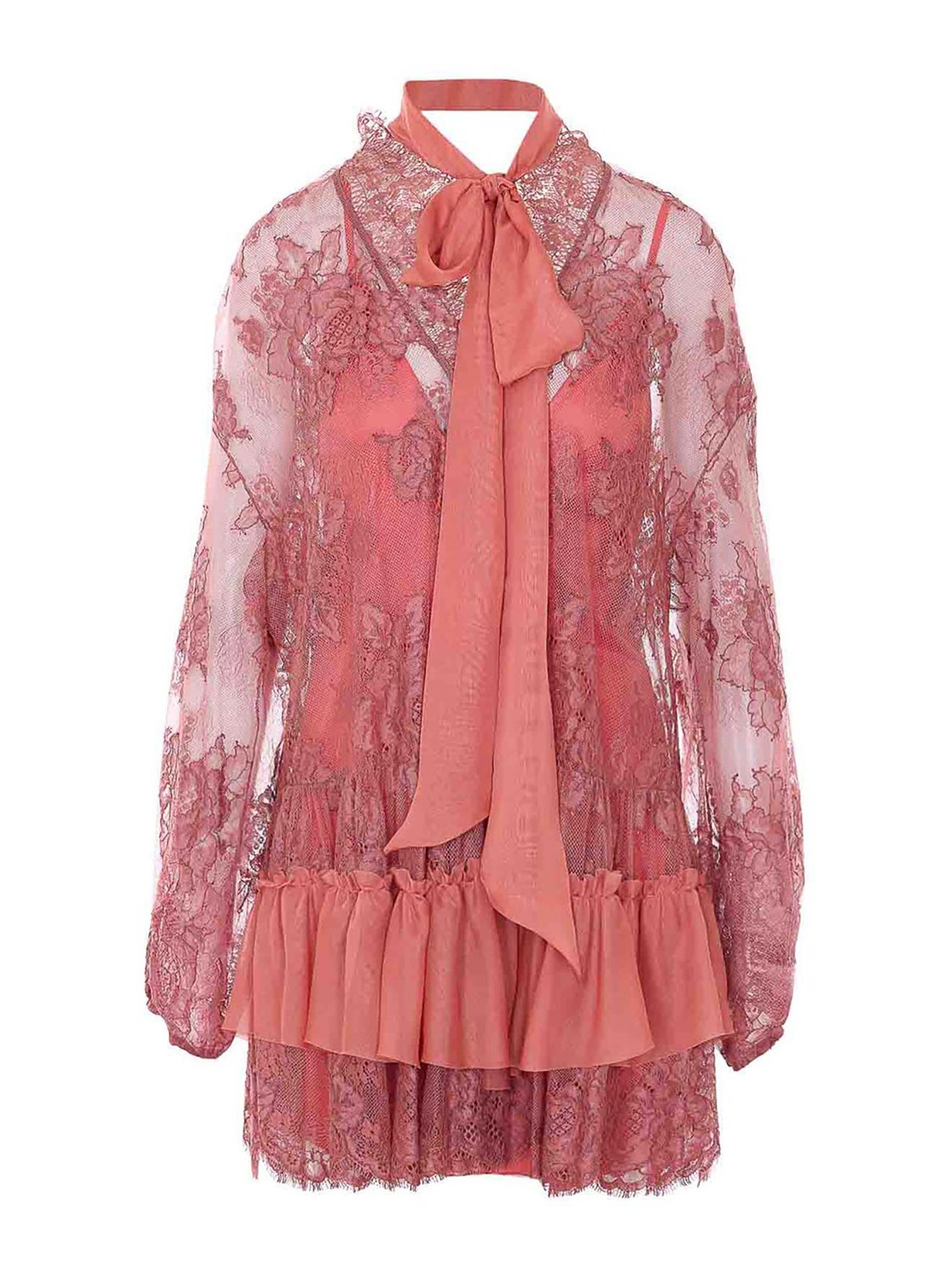 Deep Ribbpm Dream Lace Dress