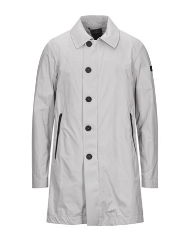 Man Overcoat & Trench Coat Light grey Size L Polyester, Polyamide