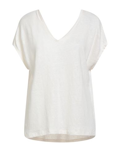 Woman Top Ivory Size 1 Linen, Elastane