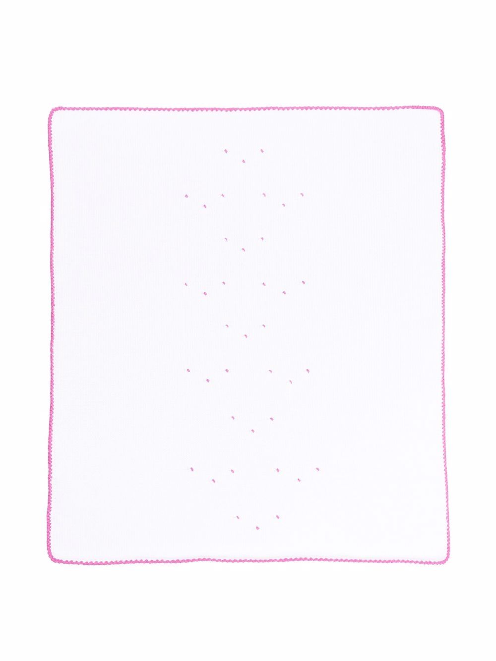 Embroidered cotton blanket - White