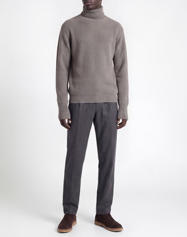 Man Turtleneck Taupe Size S Wool