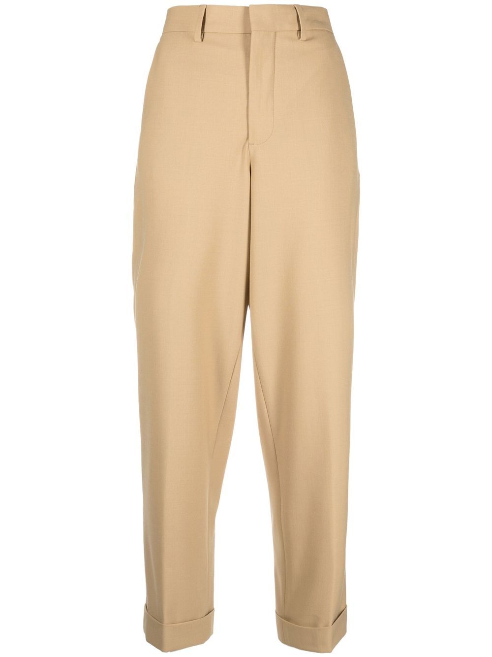 Auckley pressed-crease tailored trousers - Brown