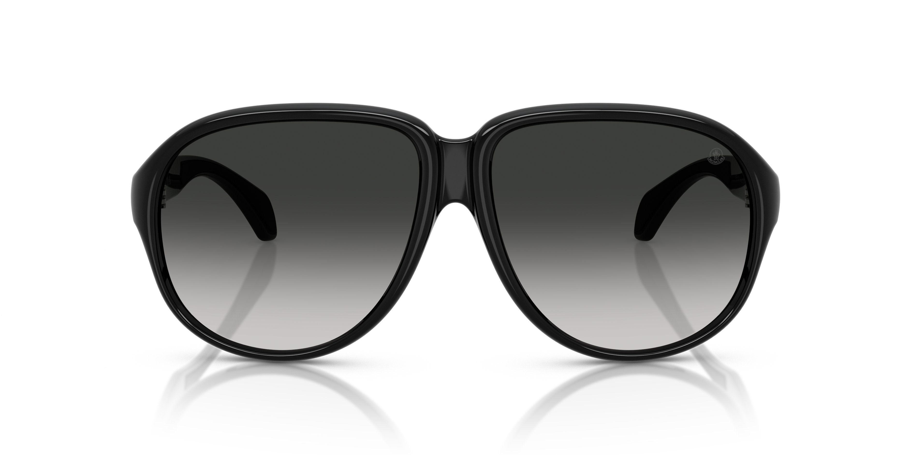 Moncler Unisex Moncler ME8001 HALCYONNE 50013C Gafas de sol Inyectado Negro Gris Piloto Normal Matizado
