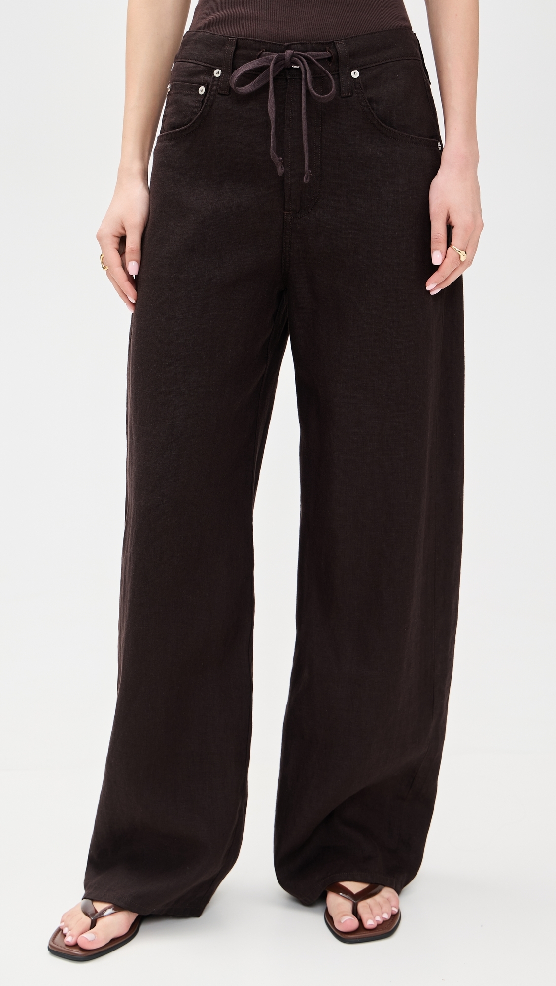 Citizens of Humanity Brynn Drawstring Trousers Chocolate