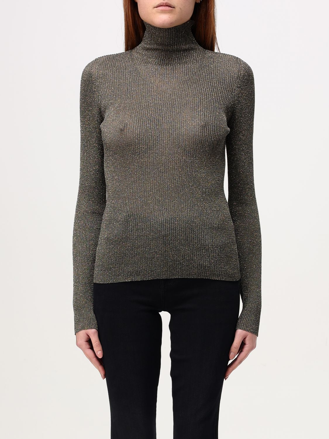 Lurex detailing jumper - Grey