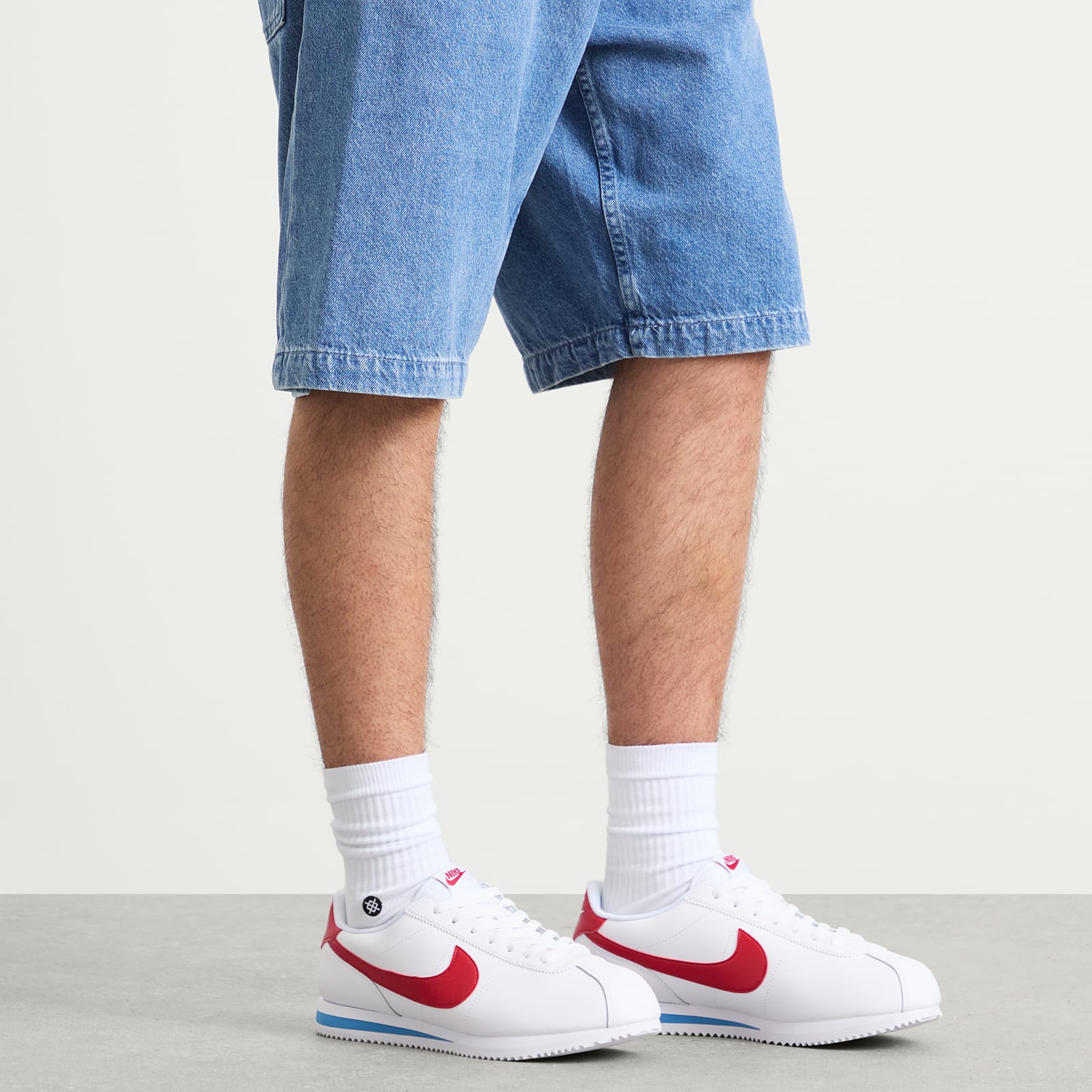Cortez Leather Sneakers White / Varsity Red