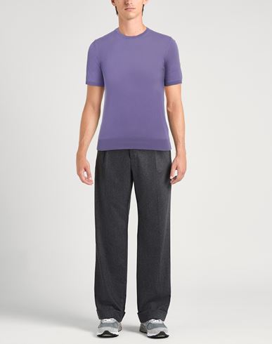Alpha Studio Man Sweater Mauve Size 44 Cotton