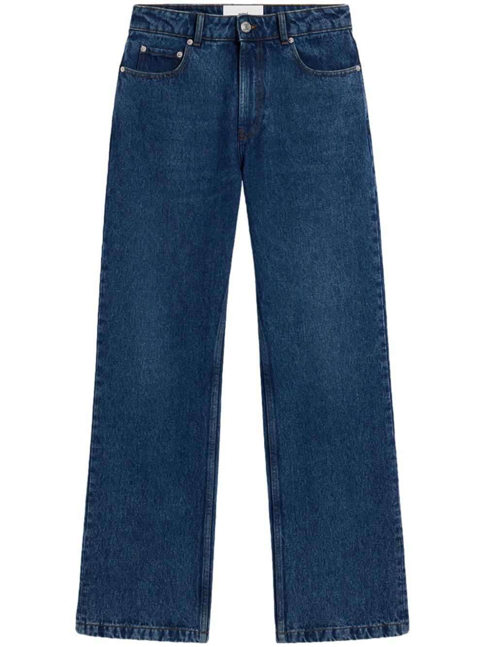 High-rise straight-leg jeans - Blue